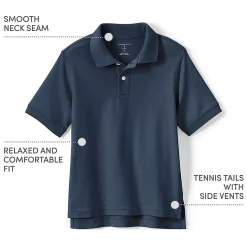 School Uniform Kids Short Sleeve Interlock Polo Shirt