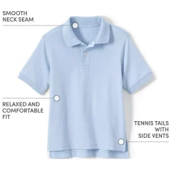 School Uniform Kids Short Sleeve Interlock Polo Shirt