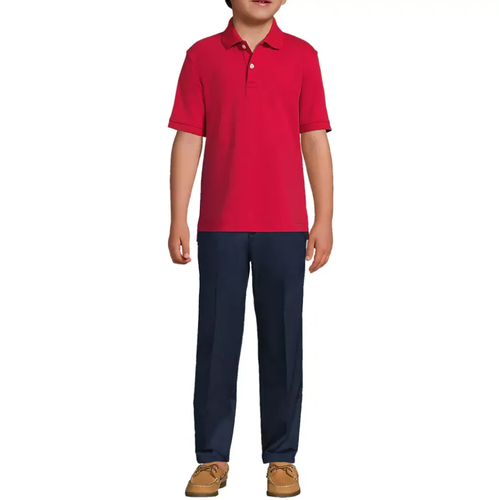 School Uniform Kids Short Sleeve Interlock Polo Shirt