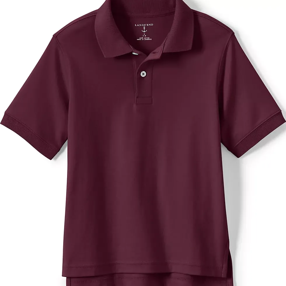 School Uniform Kids Short Sleeve Interlock Polo Shirt