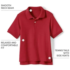 School Uniform Kids Short Sleeve Interlock Polo Shirt