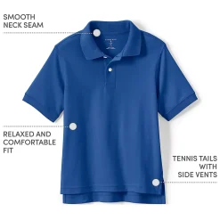 School Uniform Kids Short Sleeve Interlock Polo Shirt