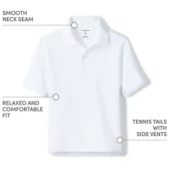 School Uniform Kids Short Sleeve Interlock Polo Shirt