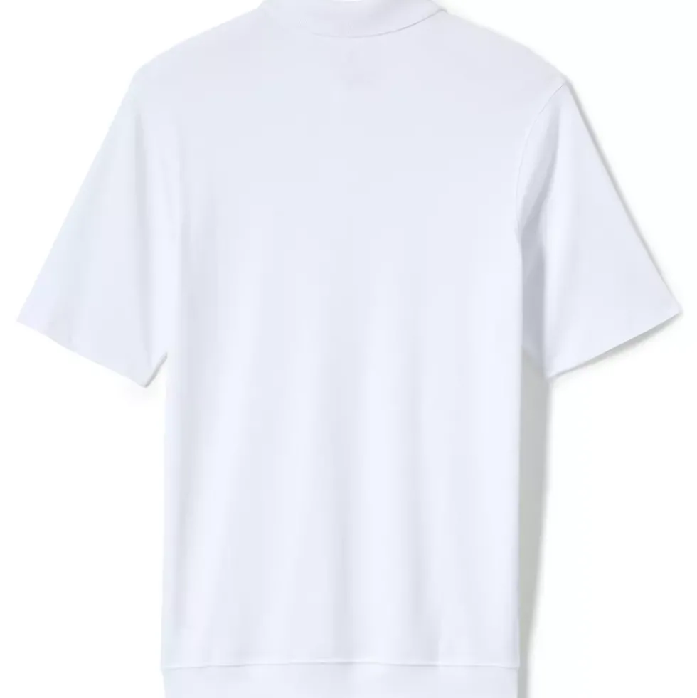 School Uniform Kids Short Sleeve Banded Bottom Polo Shirt