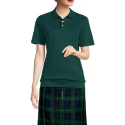 School Uniform Kids Short Sleeve Banded Bottom Polo Shirt