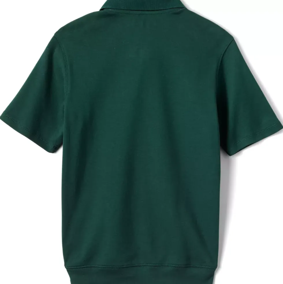 School Uniform Kids Short Sleeve Banded Bottom Polo Shirt