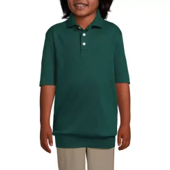 School Uniform Kids Short Sleeve Banded Bottom Polo Shirt