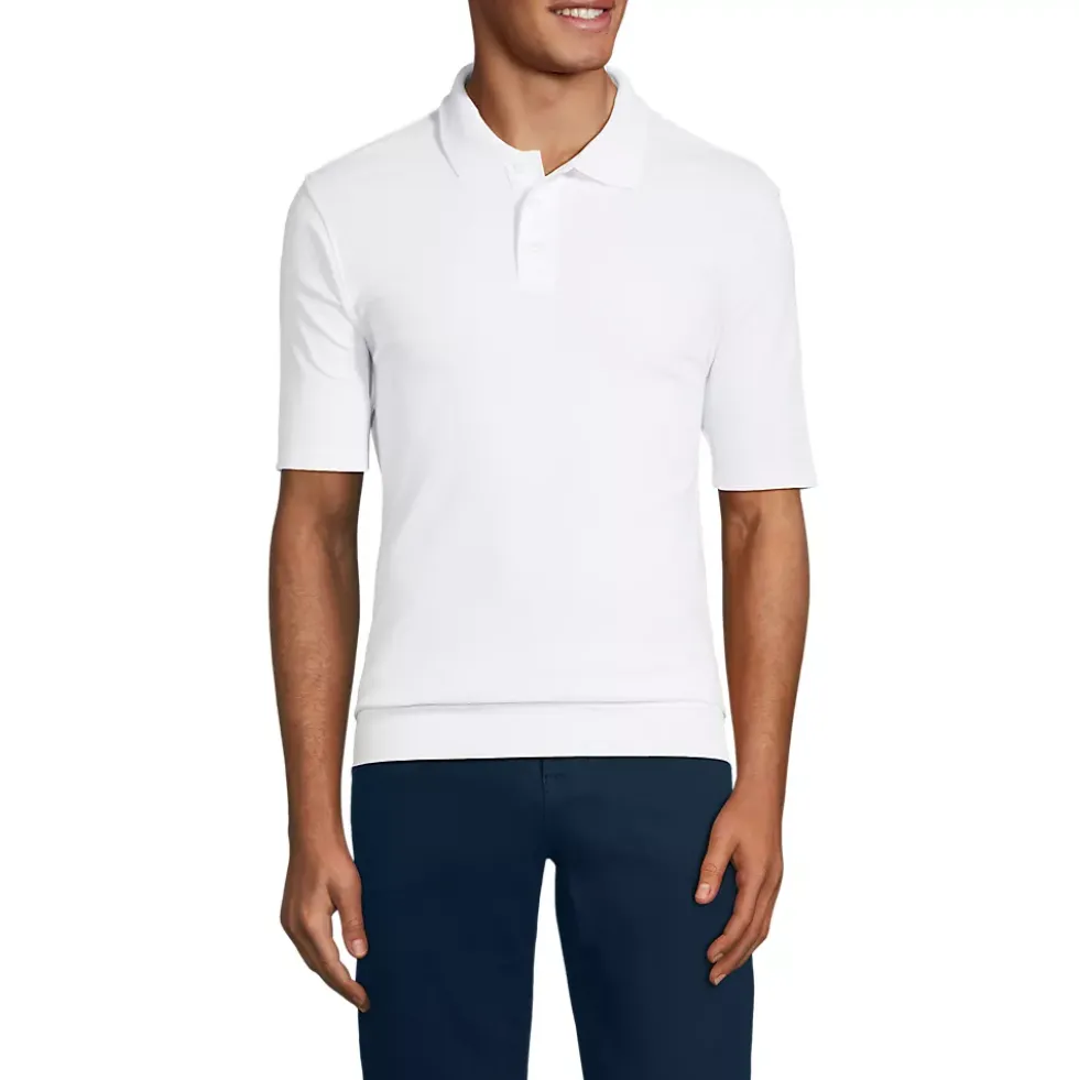 School Uniform Kids Short Sleeve Banded Bottom Polo Shirt