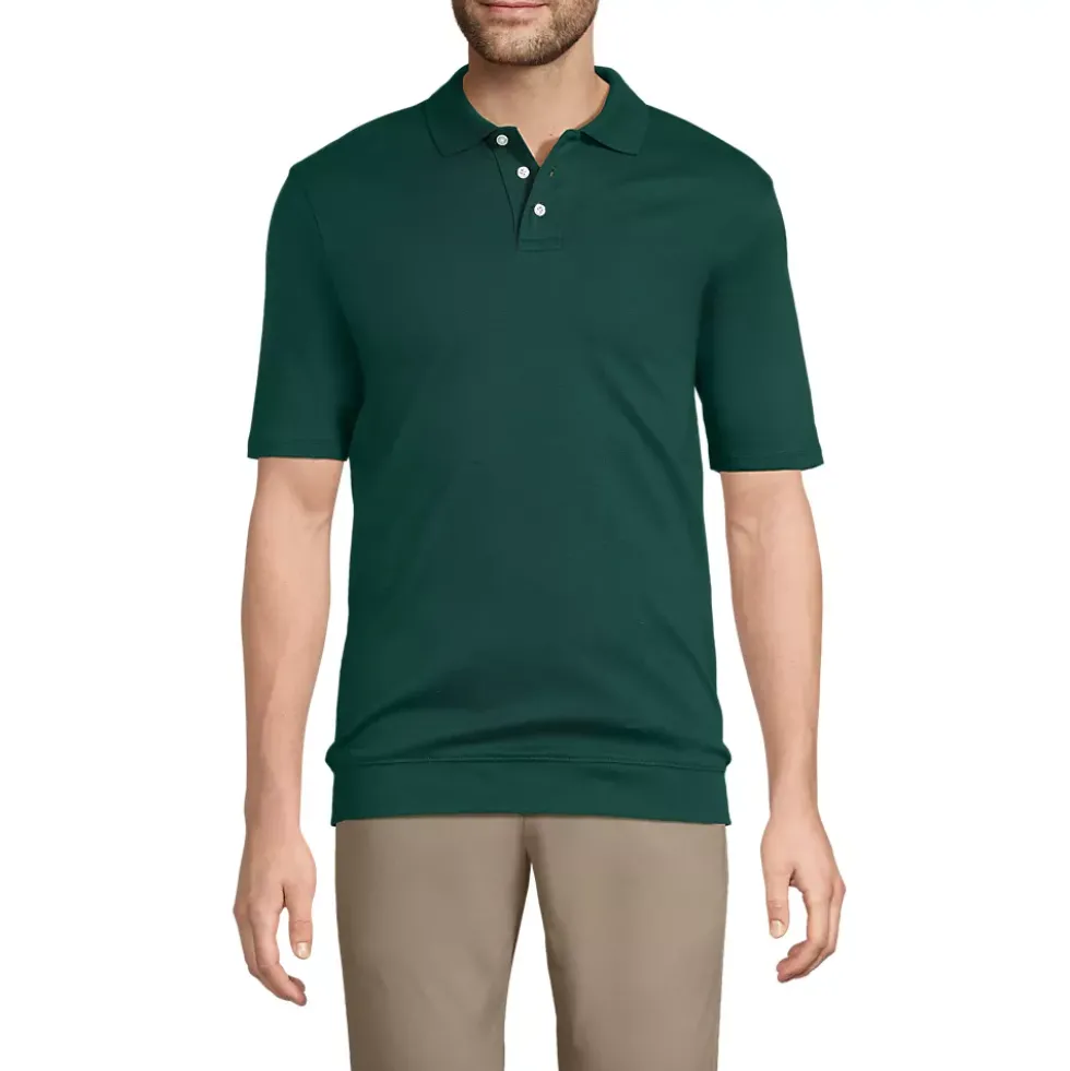 School Uniform Kids Short Sleeve Banded Bottom Polo Shirt