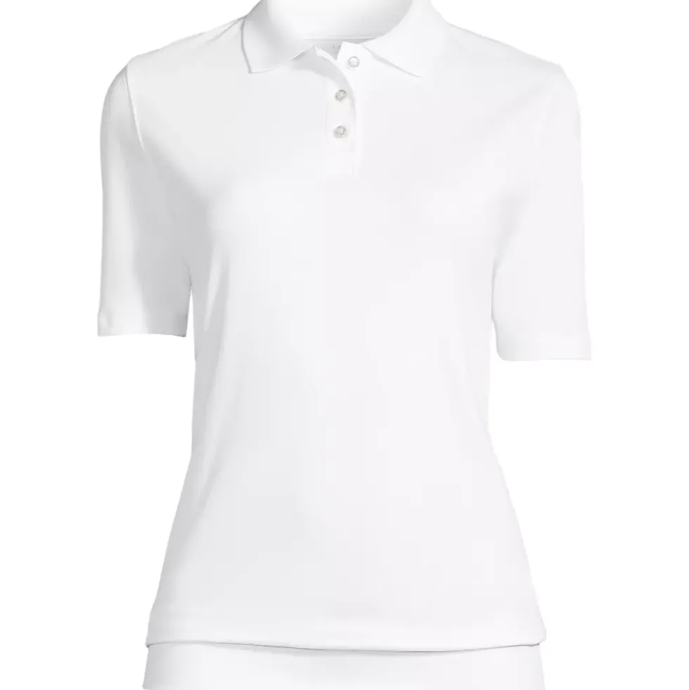 School Uniform Kids Short Sleeve Banded Bottom Polo Shirt