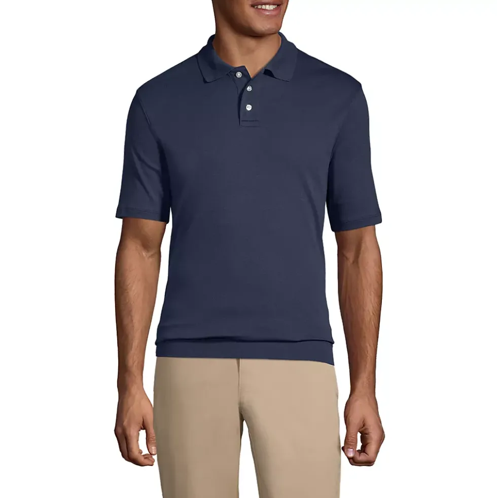 School Uniform Kids Short Sleeve Banded Bottom Polo Shirt