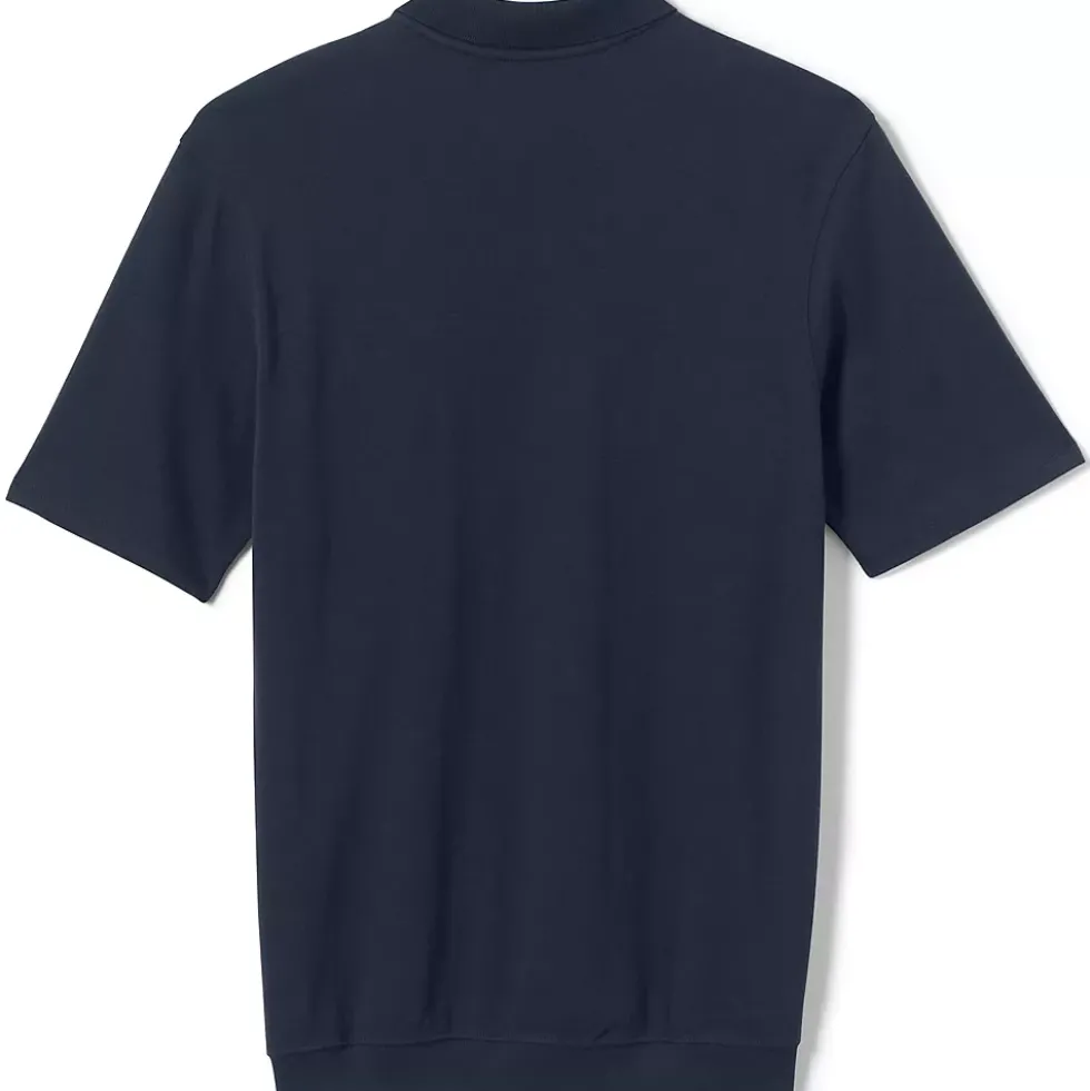 School Uniform Kids Short Sleeve Banded Bottom Polo Shirt