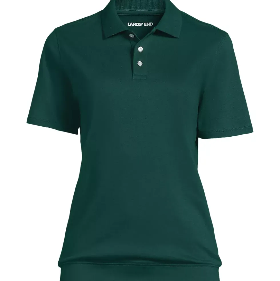 School Uniform Kids Short Sleeve Banded Bottom Polo Shirt