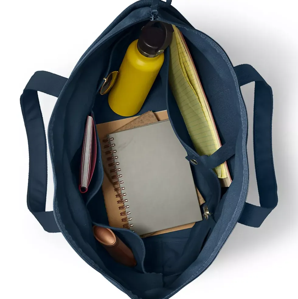 School Uniform Medium 5 Pocket Open Top Canvas Tote Bag