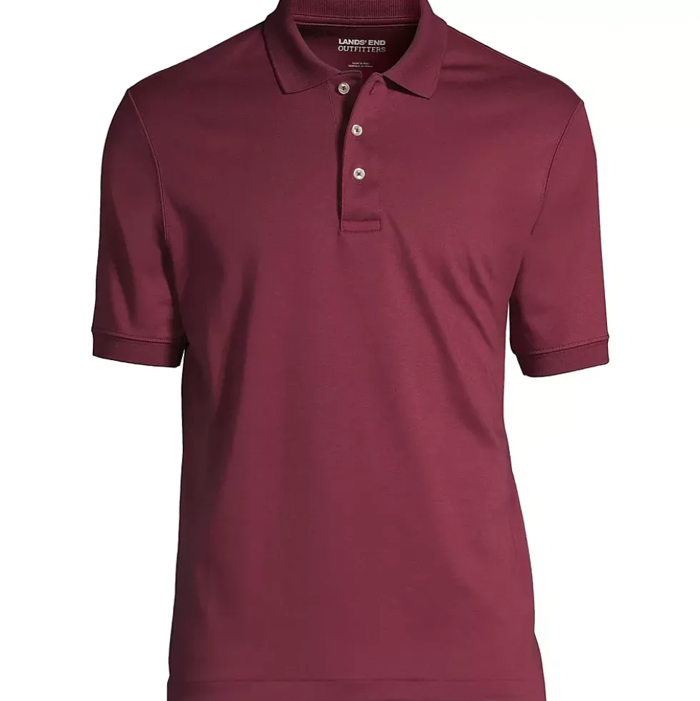 School Uniform Men's Banded Cuff Short Sleeve Supima Cotton Polo Shirt