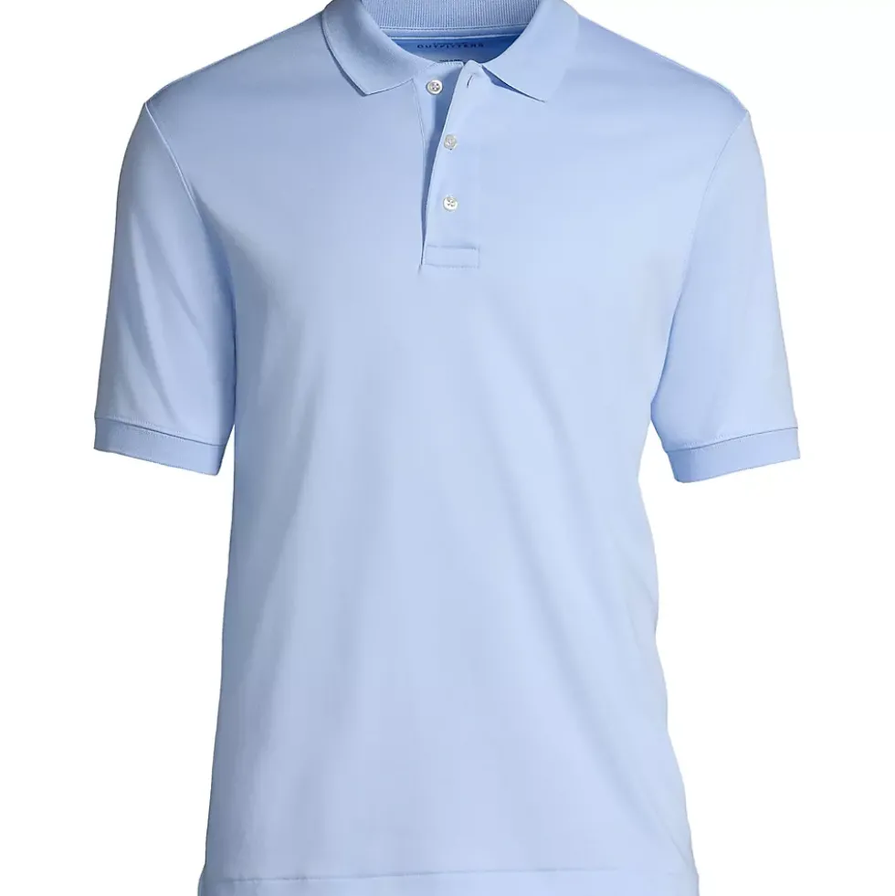 School Uniform Men's Banded Cuff Short Sleeve Supima Cotton Polo Shirt