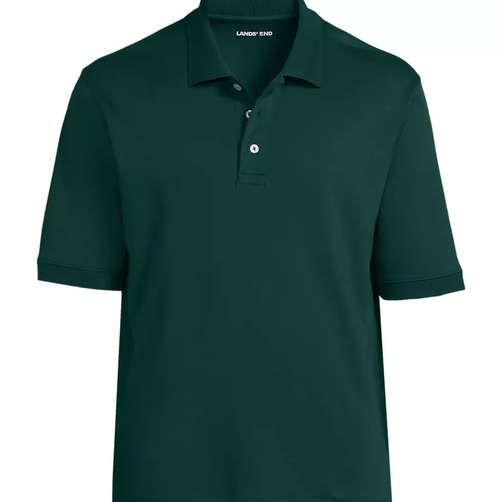 School Uniform Men's Banded Cuff Short Sleeve Supima Cotton Polo Shirt