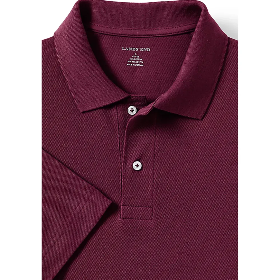 School Uniform Men's Big Short Sleeve Mesh Polo Shirt