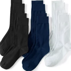 School Uniform Men's Cotton Crew Socks 6 Pack