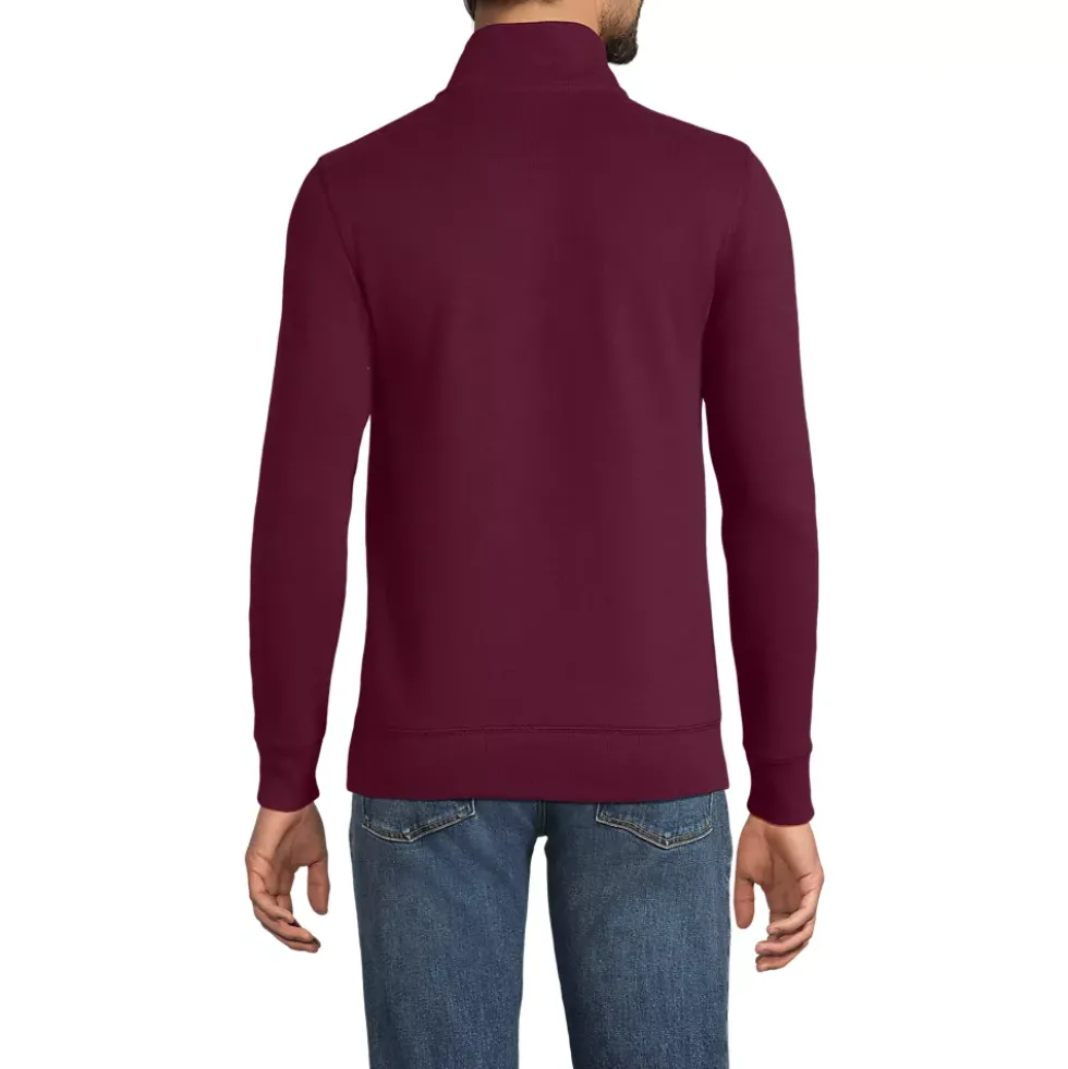 School Uniform Men's French Rib Quarter Zip Pullover Shirt