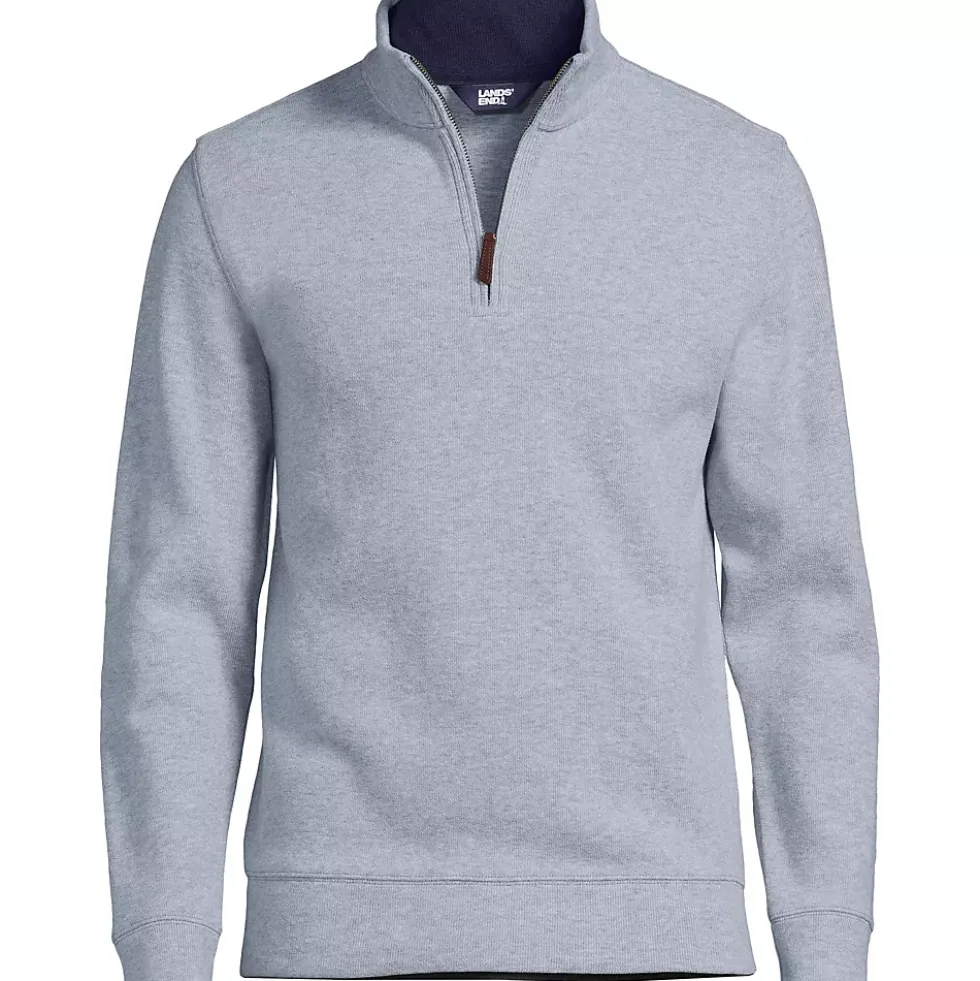 School Uniform Men's French Rib Quarter Zip Pullover Shirt