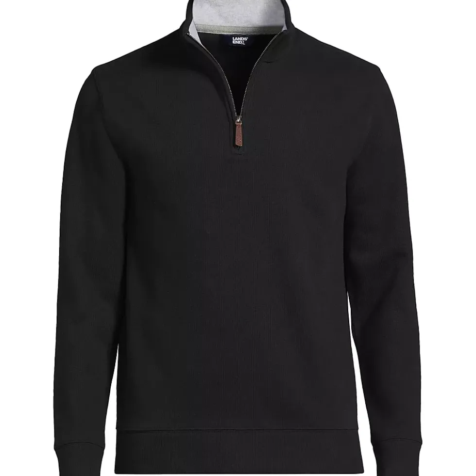 School Uniform Men's French Rib Quarter Zip Pullover Shirt