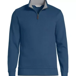 School Uniform Men's French Rib Quarter Zip Pullover Shirt