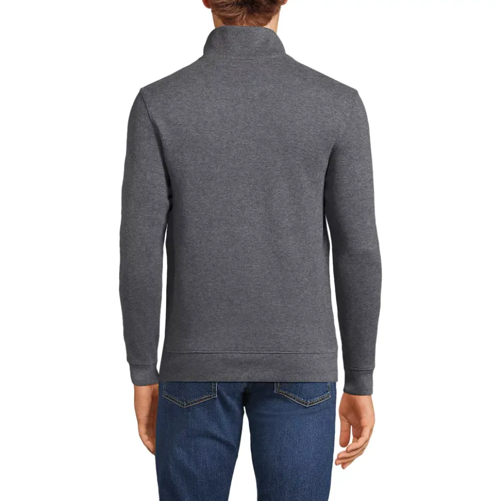 School Uniform Men's French Rib Quarter Zip Pullover Shirt