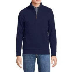 School Uniform Men's French Rib Quarter Zip Pullover Shirt