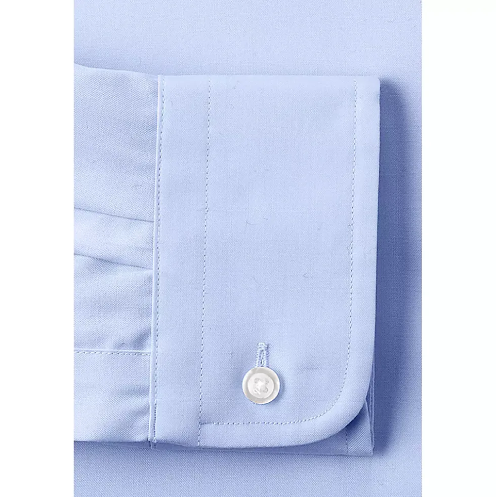 School Uniform Men's Long Sleeve Buttondown No Iron Pinpoint Shirt
