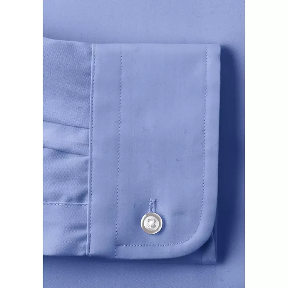School Uniform Men's Long Sleeve Buttondown No Iron Pinpoint Shirt