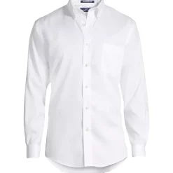 School Uniform Men's Long Sleeve Buttondown No Iron Pinpoint Shirt