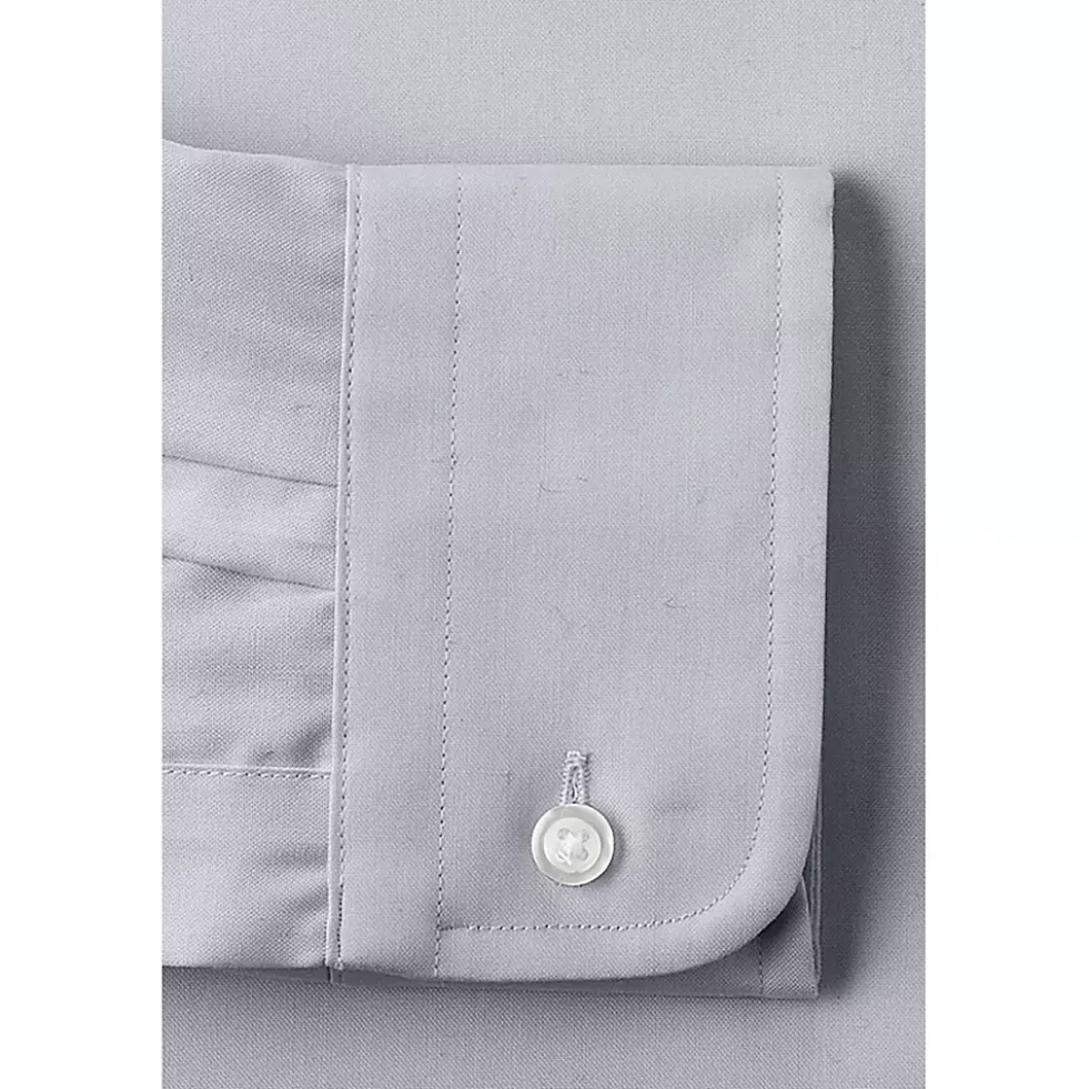 School Uniform Men's Long Sleeve Buttondown No Iron Pinpoint Shirt