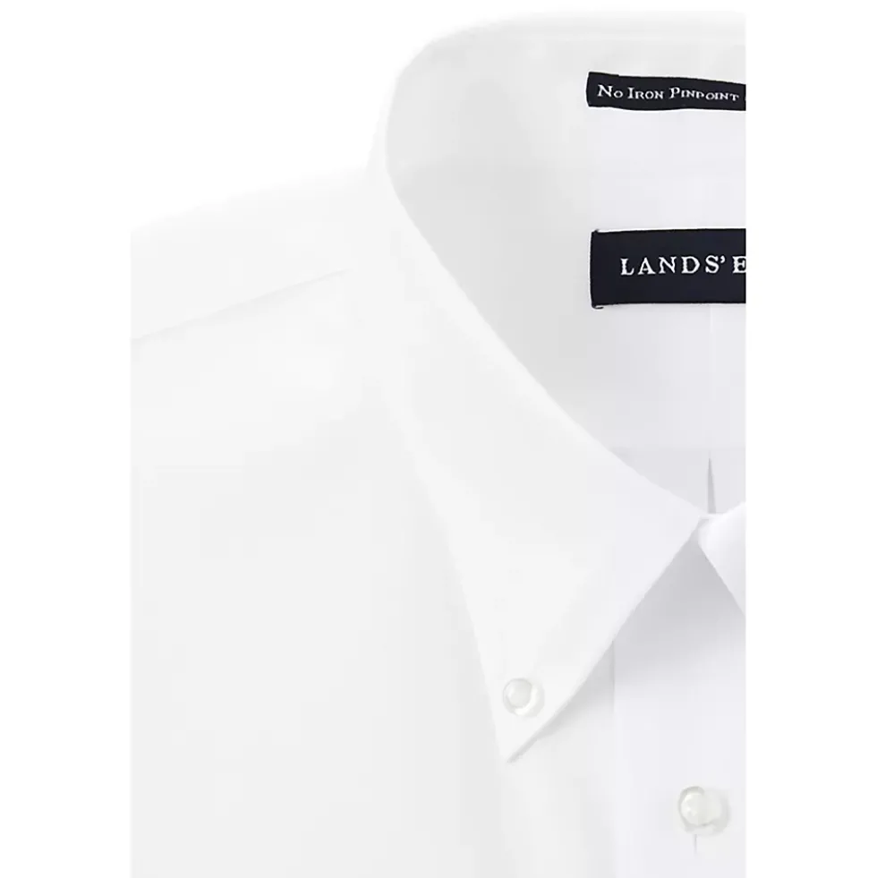 School Uniform Men's Long Sleeve Buttondown No Iron Pinpoint Shirt
