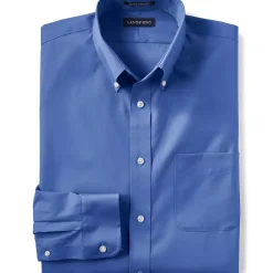 School Uniform Men's Long Sleeve Buttondown No Iron Broadcloth Shirt