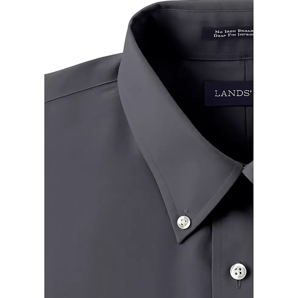 School Uniform Men's Long Sleeve Buttondown No Iron Broadcloth Shirt