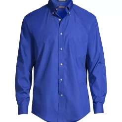 School Uniform Men's Long Sleeve Buttondown No Iron Broadcloth Shirt