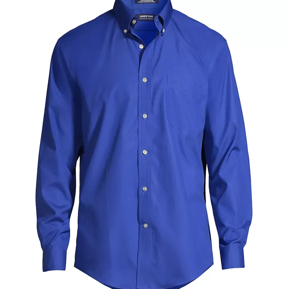 School Uniform Men's Long Sleeve Buttondown No Iron Broadcloth Shirt