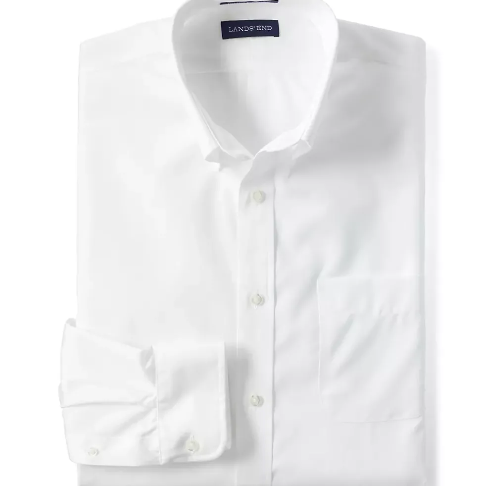 School Uniform Men's Long Sleeve Buttondown No Iron Broadcloth Shirt