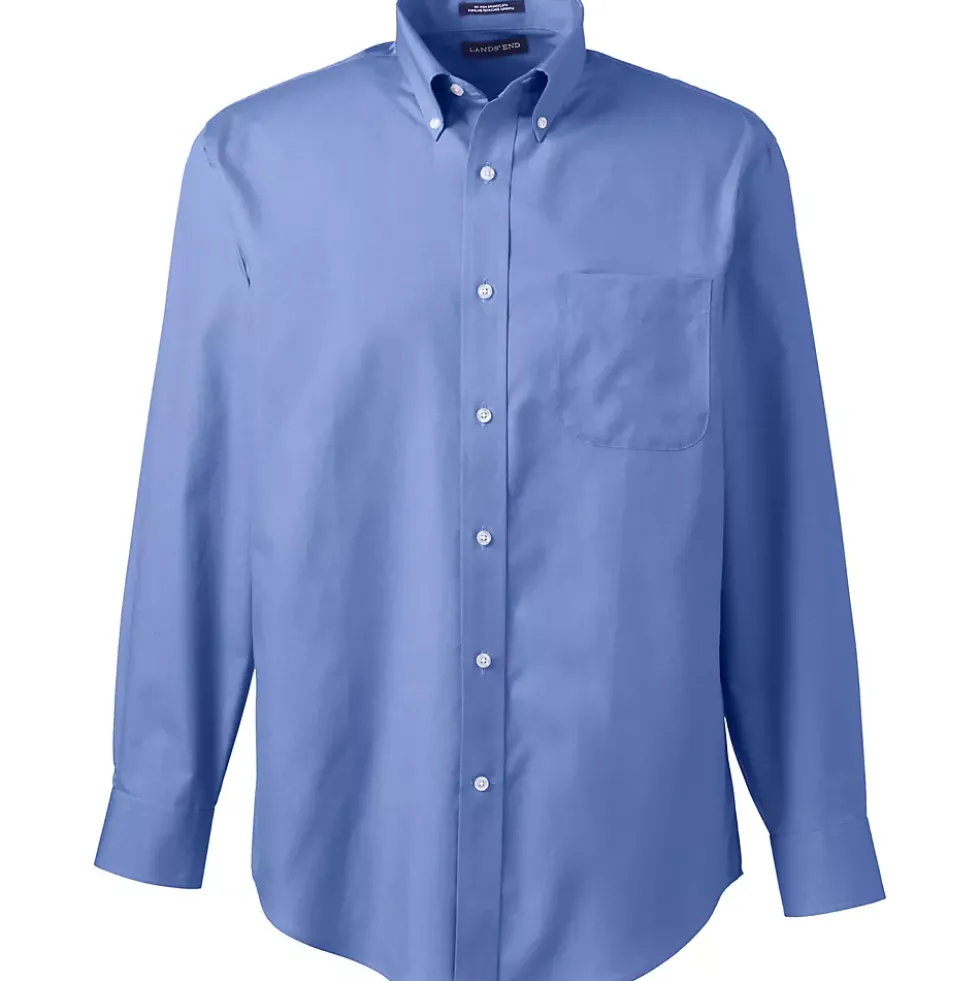 School Uniform Men's Long Sleeve Buttondown No Iron Broadcloth Shirt