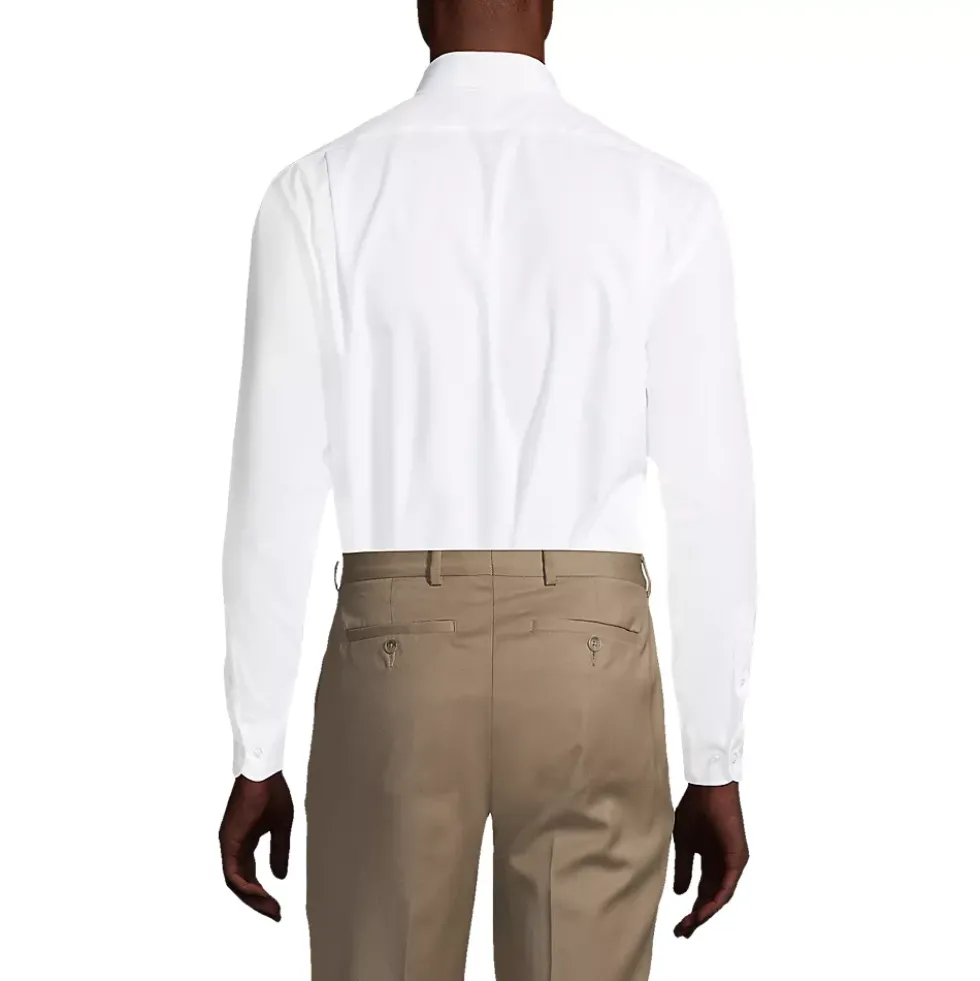 School Uniform Men's Long Sleeve Buttondown No Iron Broadcloth Shirt