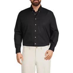School Uniform Men's Long Sleeve Buttondown No Iron Broadcloth Shirt