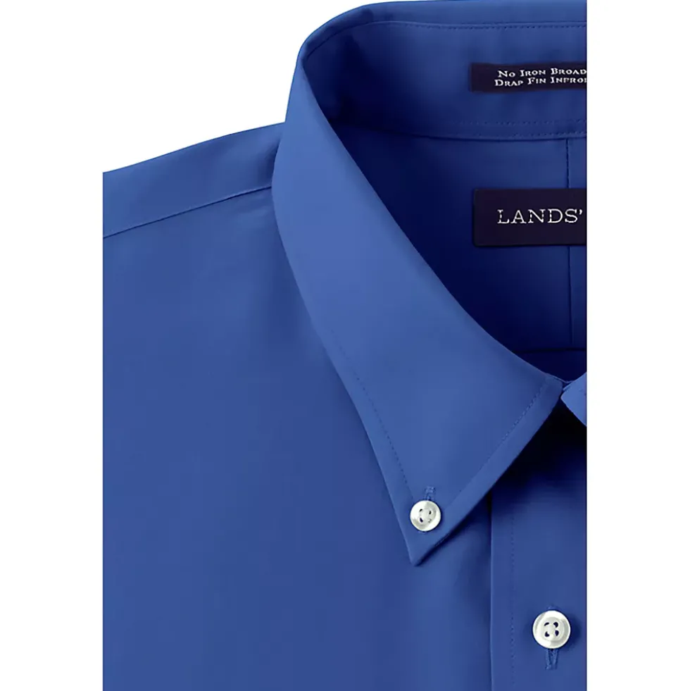 School Uniform Men's Long Sleeve Buttondown No Iron Broadcloth Shirt