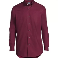 School Uniform Men's Long Sleeve Buttondown No Iron Broadcloth Shirt
