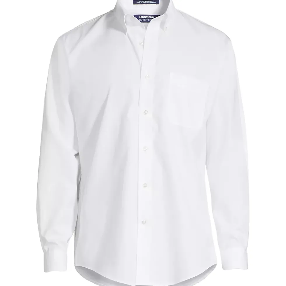 School Uniform Men's Long Sleeve Buttondown No Iron Broadcloth Shirt