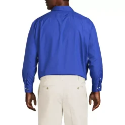 School Uniform Men's Long Sleeve Buttondown No Iron Broadcloth Shirt