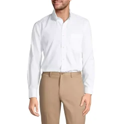 School Uniform Men's No Iron Supima Cotton Pinpoint Buttondown Collar Dress Shirt