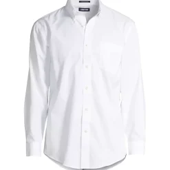 School Uniform Men's No Iron Supima Cotton Pinpoint Buttondown Collar Dress Shirt