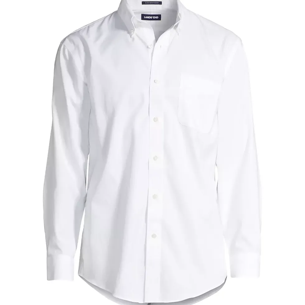 School Uniform Men's No Iron Supima Cotton Pinpoint Buttondown Collar Dress Shirt