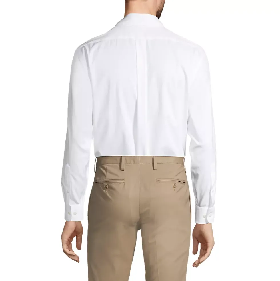 School Uniform Men's No Iron Supima Cotton Pinpoint Buttondown Collar Dress Shirt